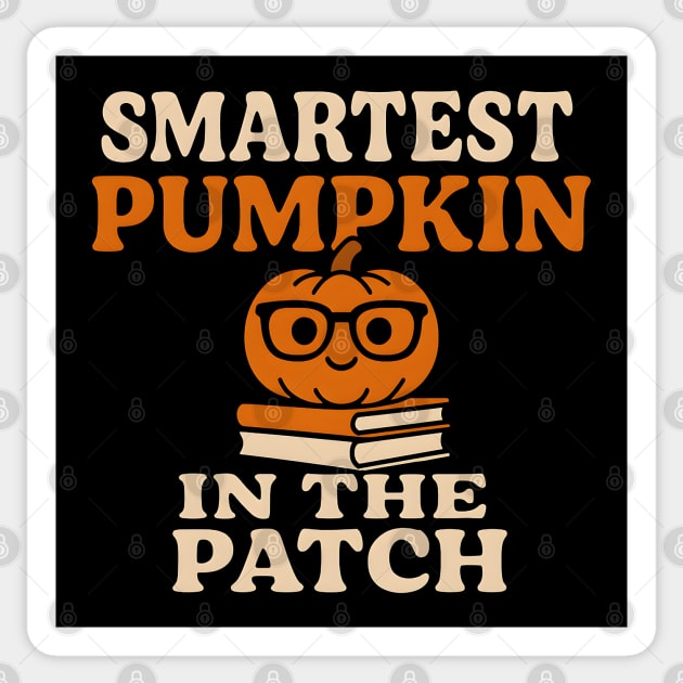 Smartest Pumpkin in the Patch Cute Halloween Graphic Sticker by MakerMind8.2